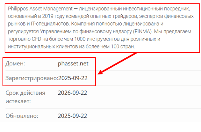 Мошеннический брокер Philippos Asset Management (phasset.net) Отзывы и возврат денег!