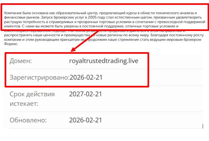 Мошеннический брокер Royaltrusted Trading (royaltrustedtrading.live) Отзывы и возврат денег!